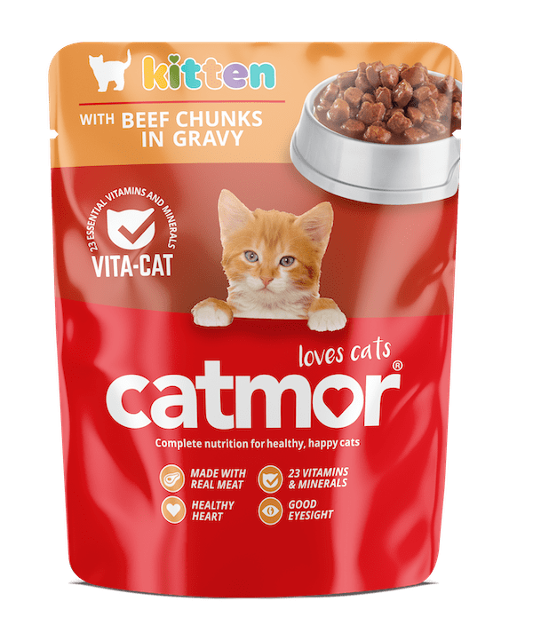 Kitten Beef Chunks Wet Food Catmor